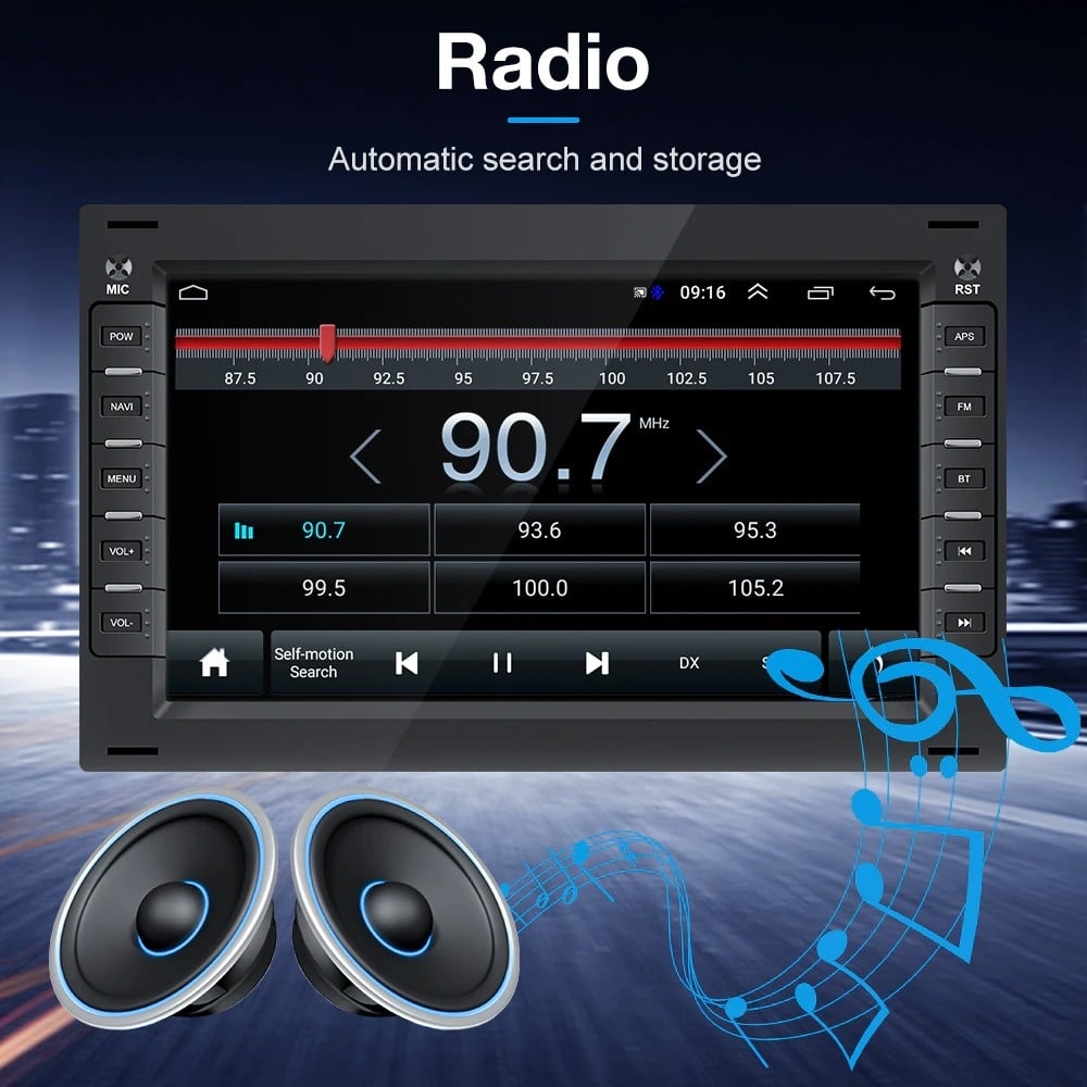 Denago DNG-27181 multimediasysteem voor Volkswagen, Seat, Škoda, Ford en Peugeot (1996–2010), afbeelding 4