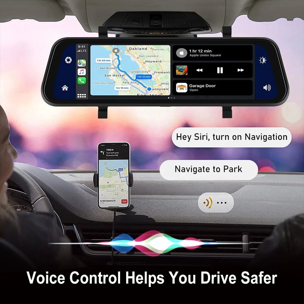 Denago DNG-3050 binnenspiegel met dashcam en CarPlay, afbeelding 3