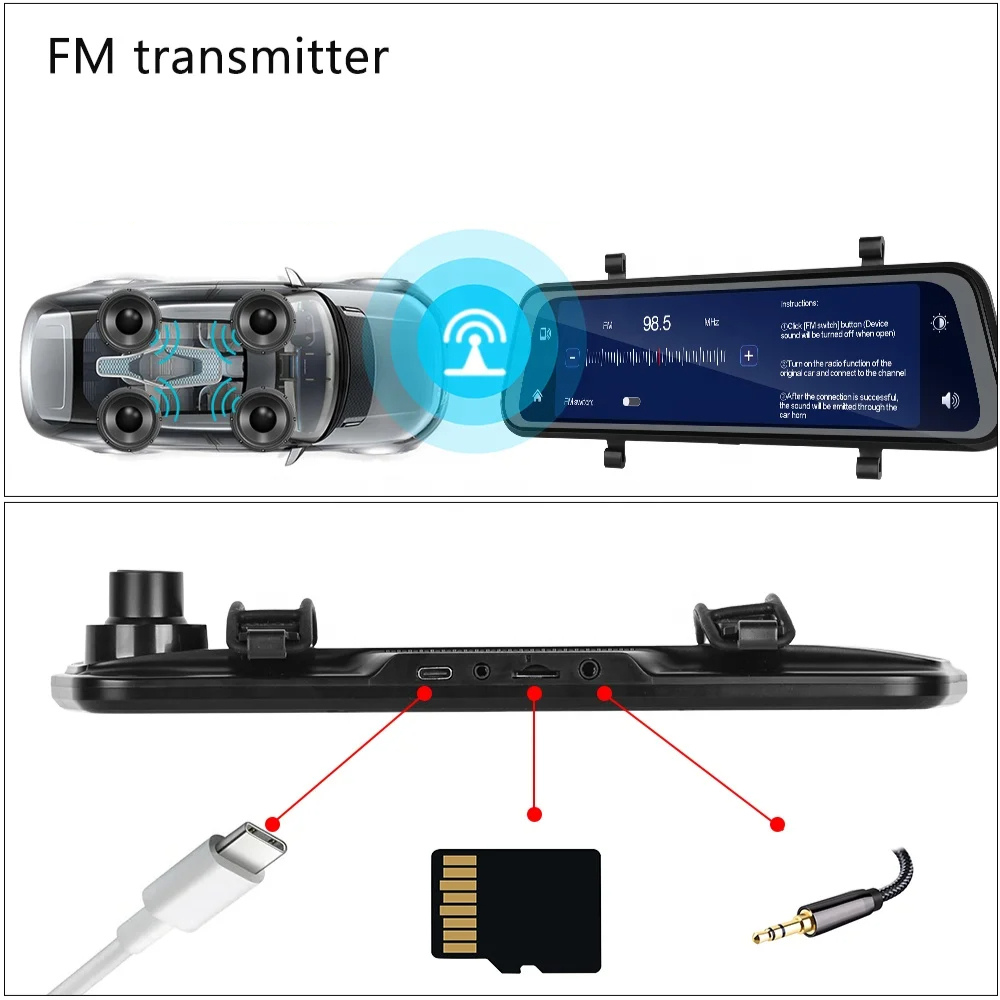 Denago DNG-3050 binnenspiegel met dashcam en CarPlay, afbeelding 9