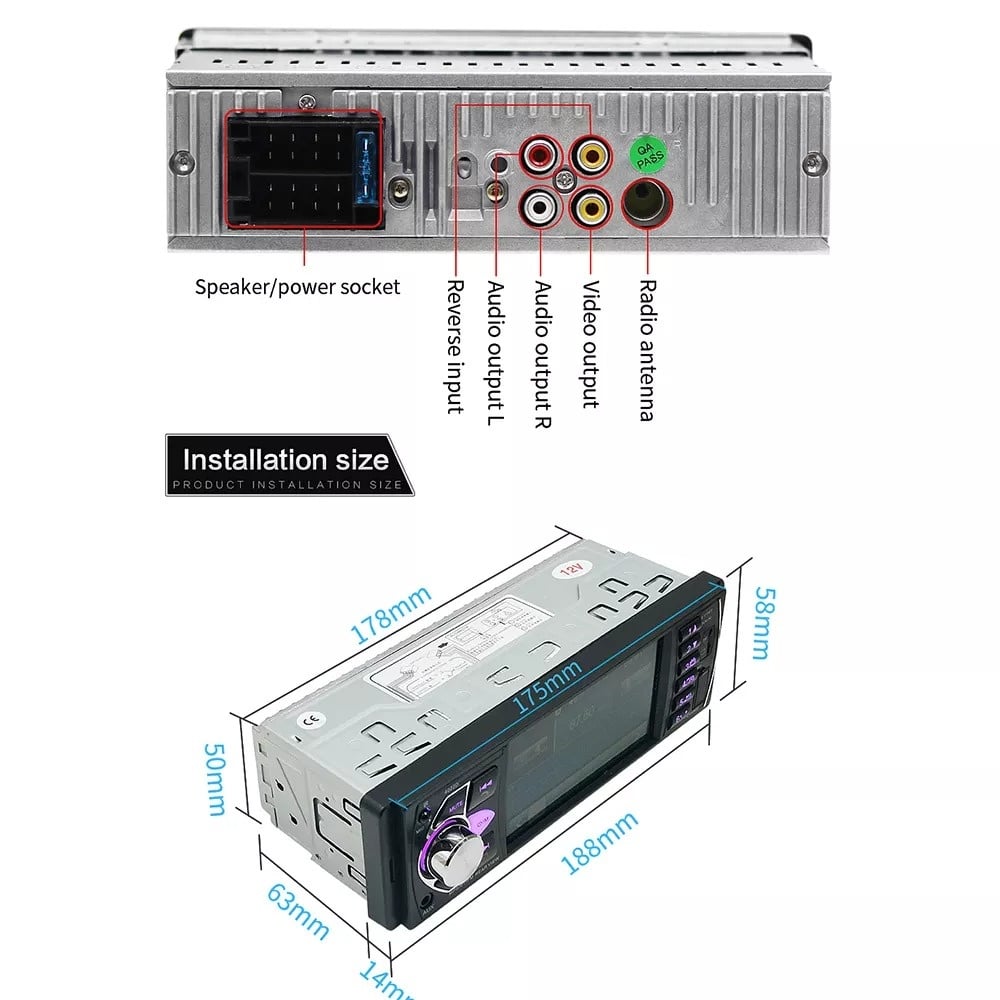 Denago DNG-465S universele 1-DIN autoradio, afbeelding 8