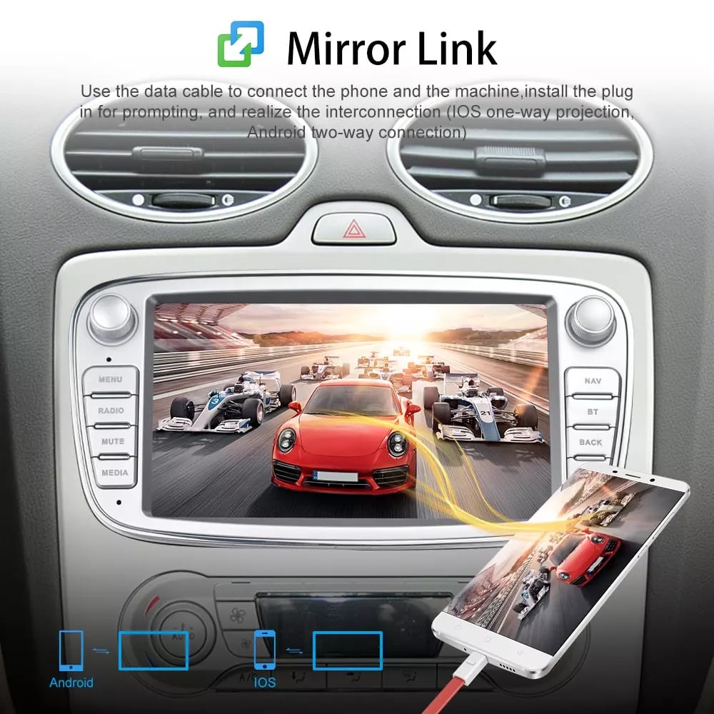 Denago DNG-68 multimediasysteem voor Ford Focus 2, Galaxy 2, Mondeo en meer (2007–2014), afbeelding 6