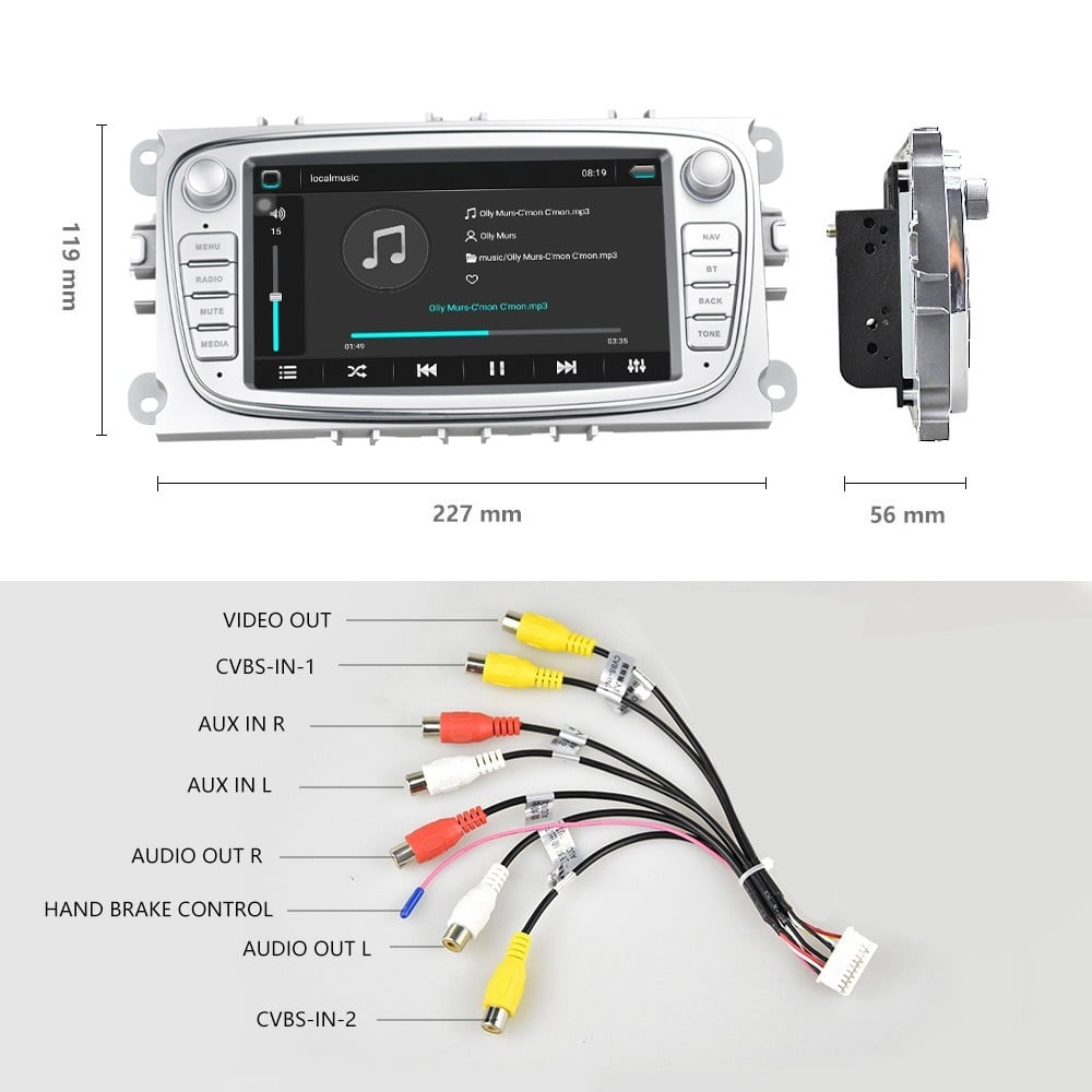 Denago DNG-68-2 multimediasysteem voor Ford S-Max (2007–2011), afbeelding 8