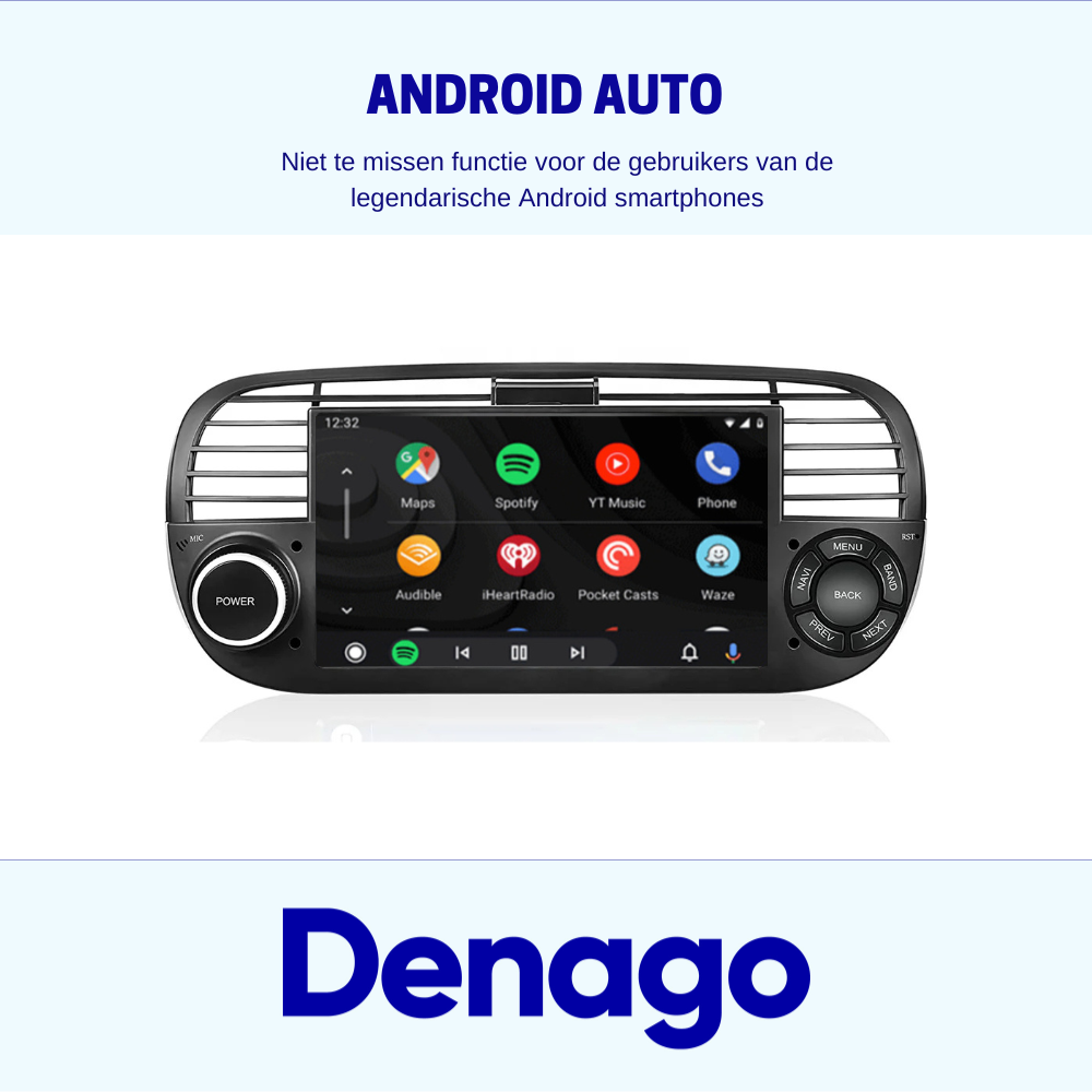 Denago DNG-0738 multimediasysteem voor Fiat 500 en 500 Abarth (2007–2015), afbeelding 5
