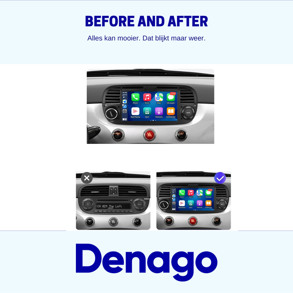 Denago DNG-0823 multimediasysteem voor Fiat 500 (2007–2015), afbeelding 4
