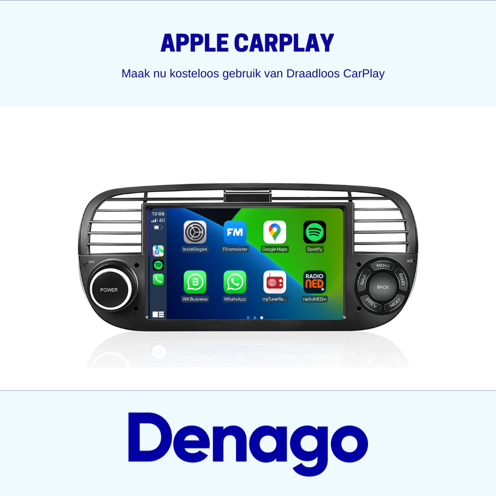 Denago DNG-0823 multimediasysteem voor Fiat 500 (2007–2015), afbeelding 5