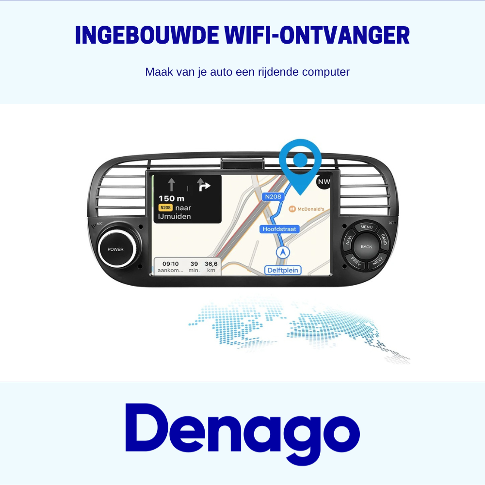 Denago DNG-0823 multimediasysteem voor Fiat 500 (2007–2015), afbeelding 7