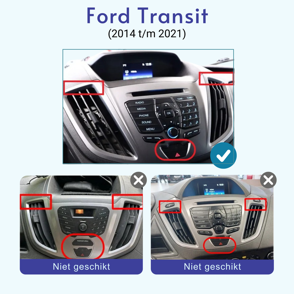 Denago DNG-A69 multimediasysteem voor Ford Transit (2014–2021), afbeelding 4