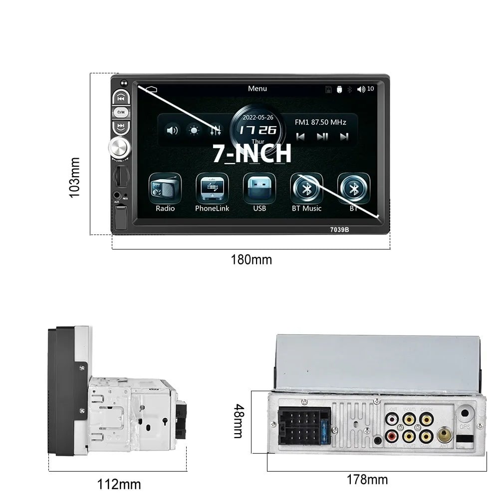 Denago DNG-3061 universele 2-DIN autoradio, afbeelding 5